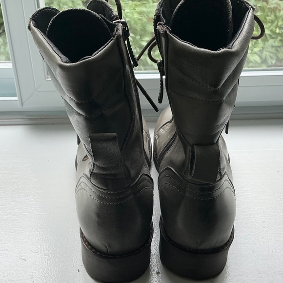 JAFA BOOTS distressed combat lace up chelsea handmade leather EU 37 (US 6.5-7) - Picture 6 of 8